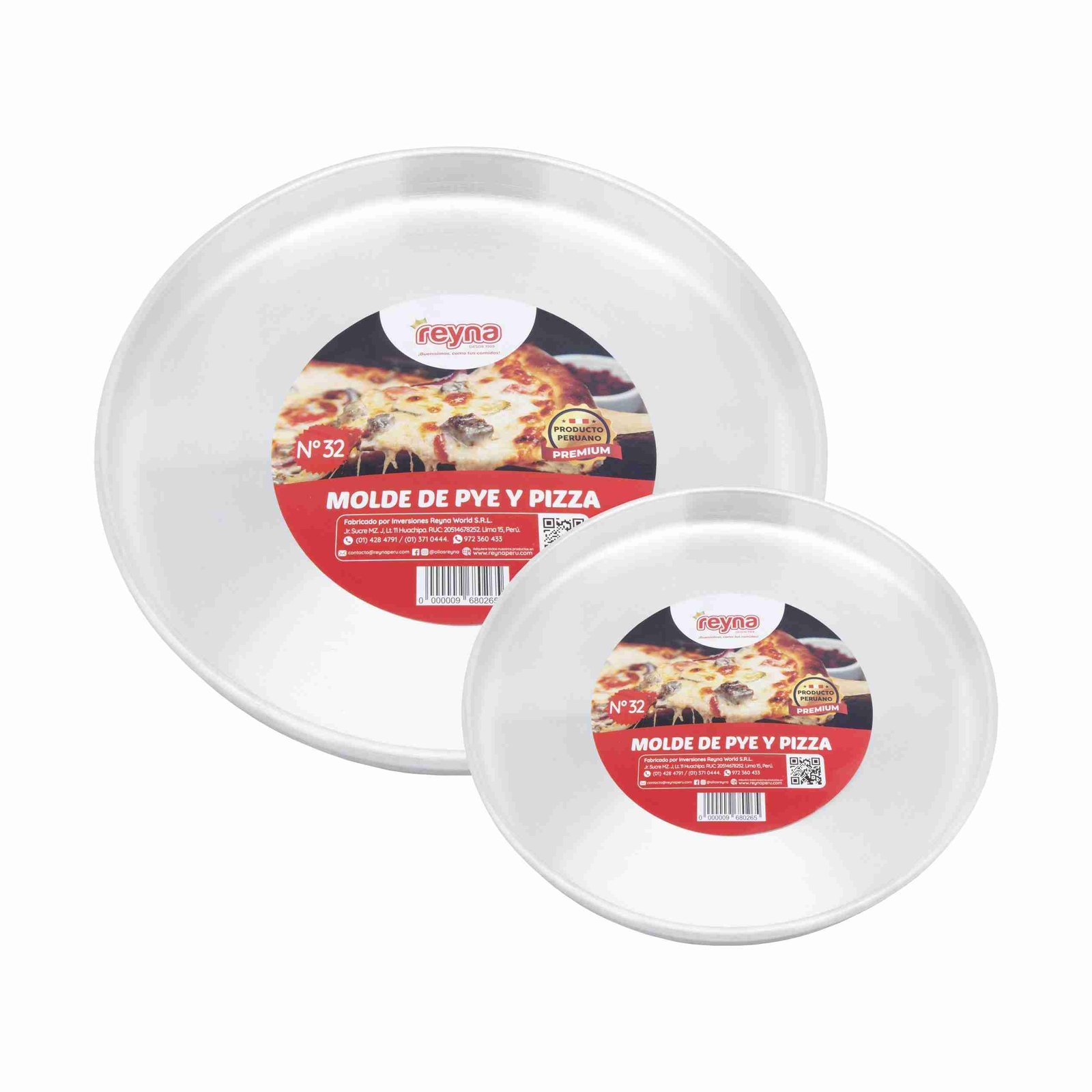 JUEGO DE MOLDES PARA PIZZA REYNA 2PZ