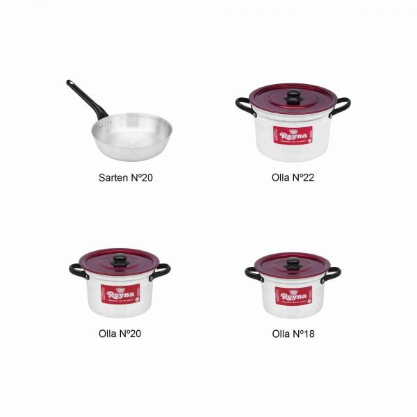 SET DE OLLAS REYNA STANDARD X4 7PZ