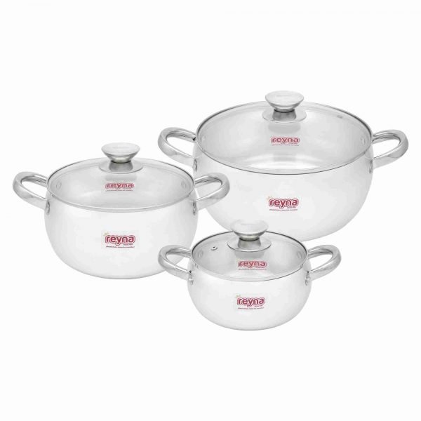 JUEGO DE OLLAS REYNA BOMBÉ PREMIUM 6PZ