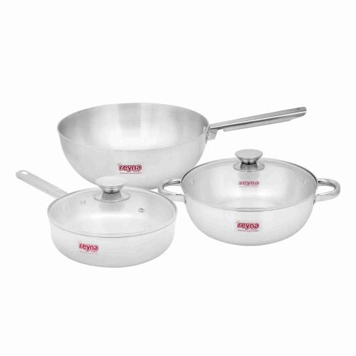 JUEGO PARA FREIR SARTÉN + PEROL + WOK REYNA