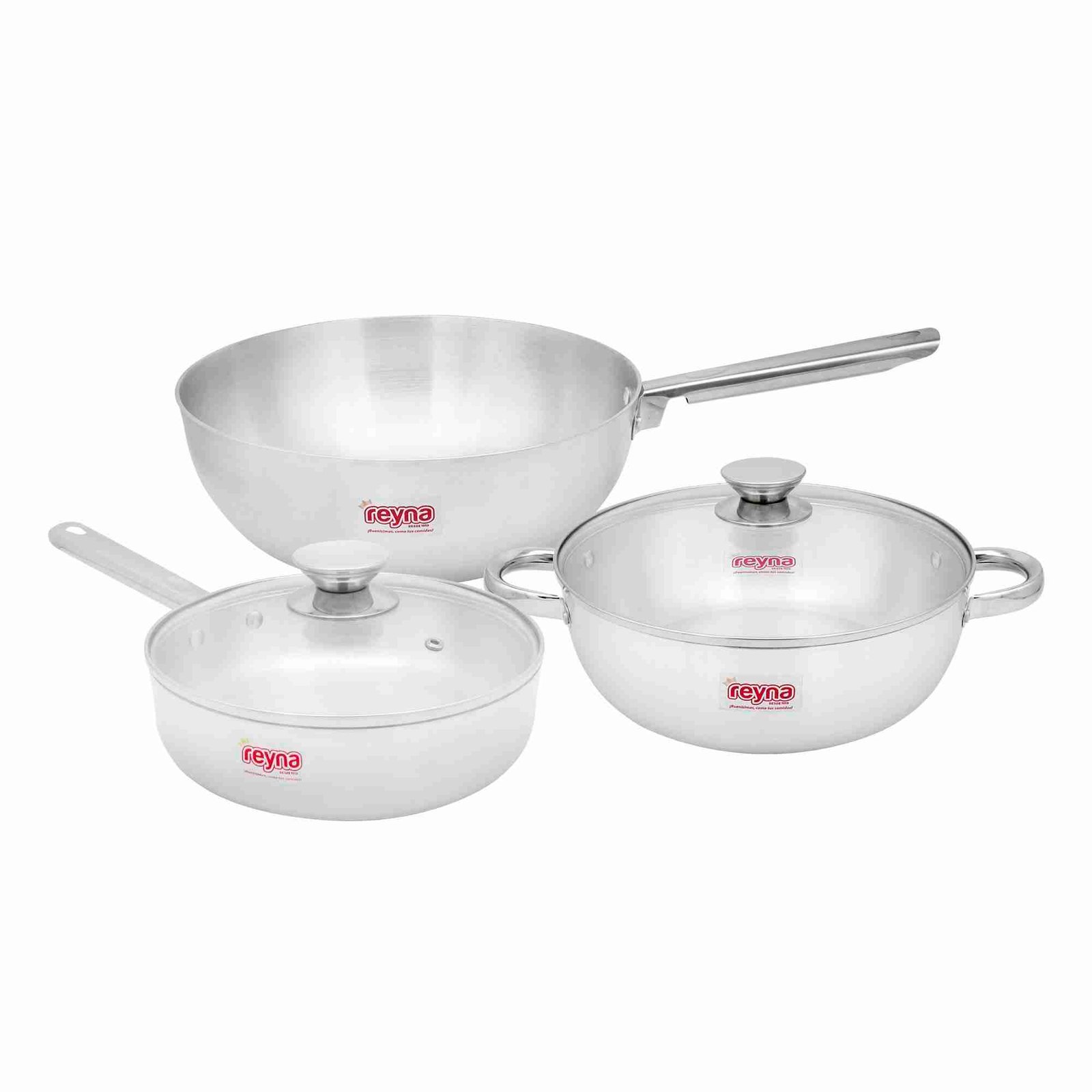 JUEGO PARA FREIR SARTÉN + PEROL + WOK REYNA