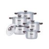 Juego-ollas-smart-marrón JUEGO DE OLLAS REYNA SMART ACERO INOXIDABLE 10PZ TAPA VIDRIO TEMPLADO