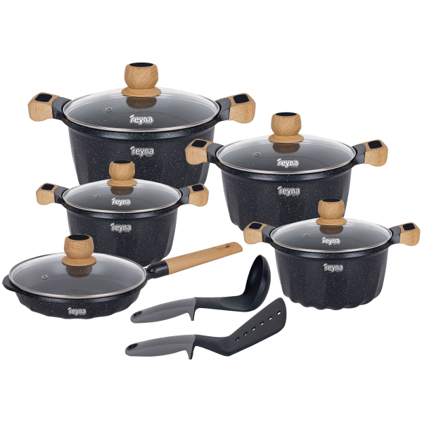 Petra negra 2 pz. png JUEGO DE OLLAS REYNA PETRA ROCA VOLCÁNICA 12PZ