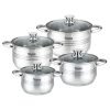 RN-0880 JUEGO DE OLLAS REYNA PROFESSIONAL 8PZ ACERO INOXIDABLE
