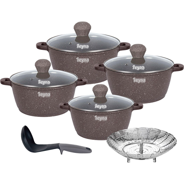 JUEGO OLLAS REYNA SMART 12PZ ROCA VOLCÁNICA