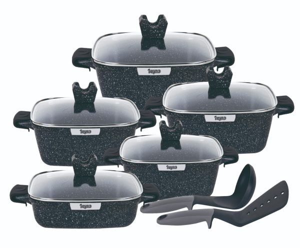 JUEGO OLLAS REYNA PETRA BOX 12PZ ROCA VOLCÁNICA