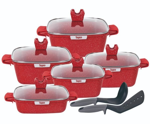 JUEGO OLLAS REYNA PETRA BOX 12PZ ROCA VOLCÁNICA