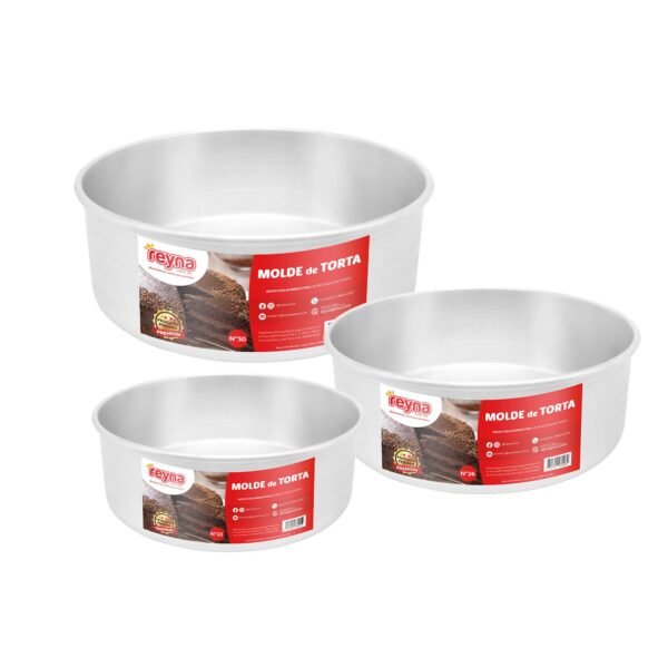 jgo moldes torta JUEGO DE MOLDES PARA TORTA REYNA 3PZ